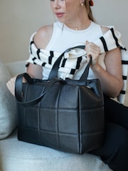 LRM Goods Personalised Leather Lola Tote Bag - Image 1 of 5