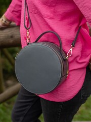 LRM Goods Personalised Leather Rosie Circle Bag - Image 1 of 5