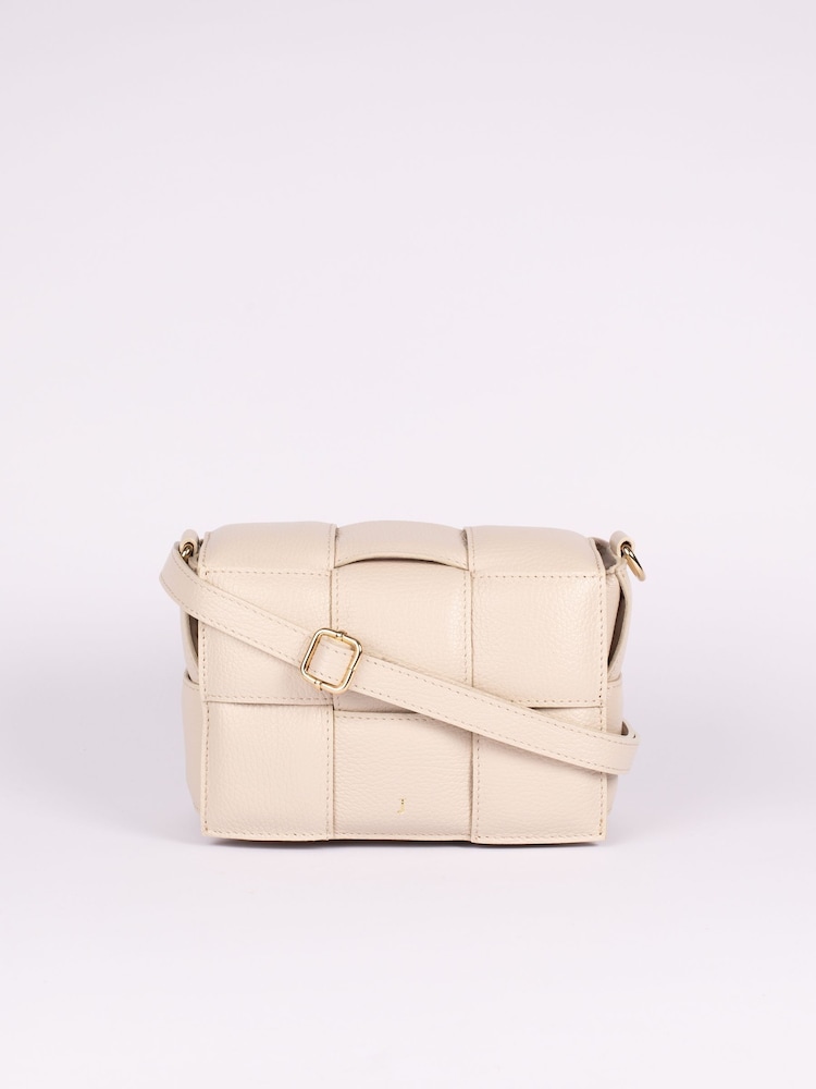 LRM Goods Cream Personalised Lucia Woven Cross-Body Bag - Image 2 of 5