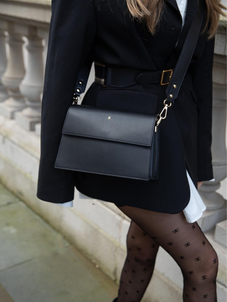 LRM Goods Personalised The Emma Grain Black Bag - Image 1 of 5