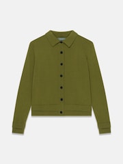 Mint Velvet Green Cotton Blend Cardigan - Image 6 of 7