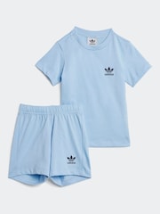 adidas originals Blue Short 100% Cotton T-Shirt Set - Image 1 of 7