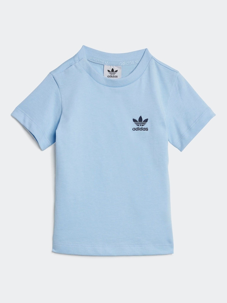 adidas originals Blue Short 100% Cotton T-Shirt Set - Image 2 of 7