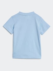 adidas originals Blue Short 100% Cotton T-Shirt Set - Image 3 of 7