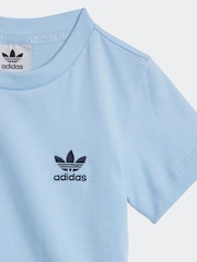 adidas originals Blue Short 100% Cotton T-Shirt Set - Image 6 of 7