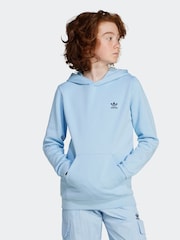 adidas originals Blue Small Trefioil Logo Hoodie - Image 1 of 6