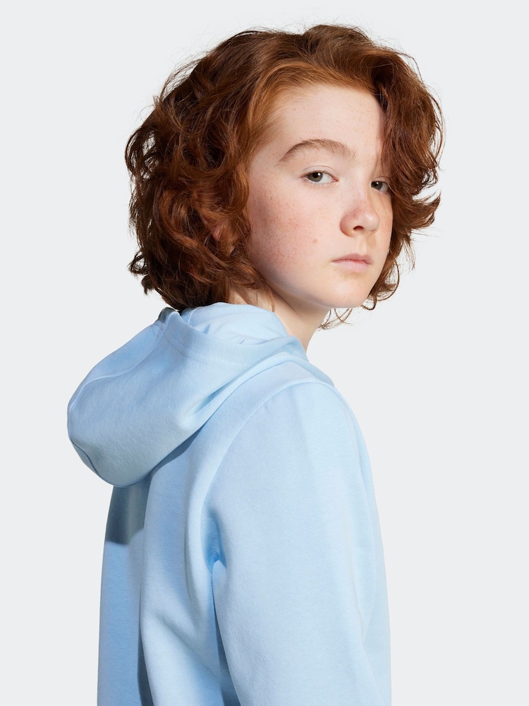 adidas originals Blue Small Trefioil Logo Hoodie - Image 5 of 6