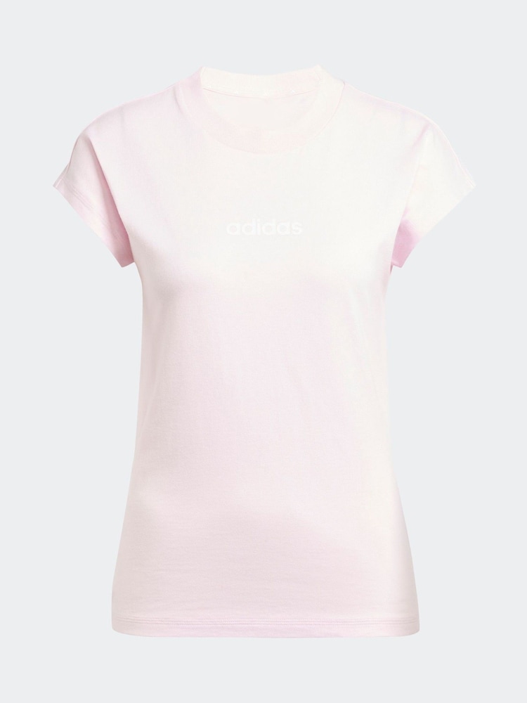 adidas Pink Essentials Single Jersey T-Shirt - Image 5 of 5