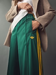 adidas Green Loose Firebird 3 Stripe Straight Trackpants - Image 4 of 5