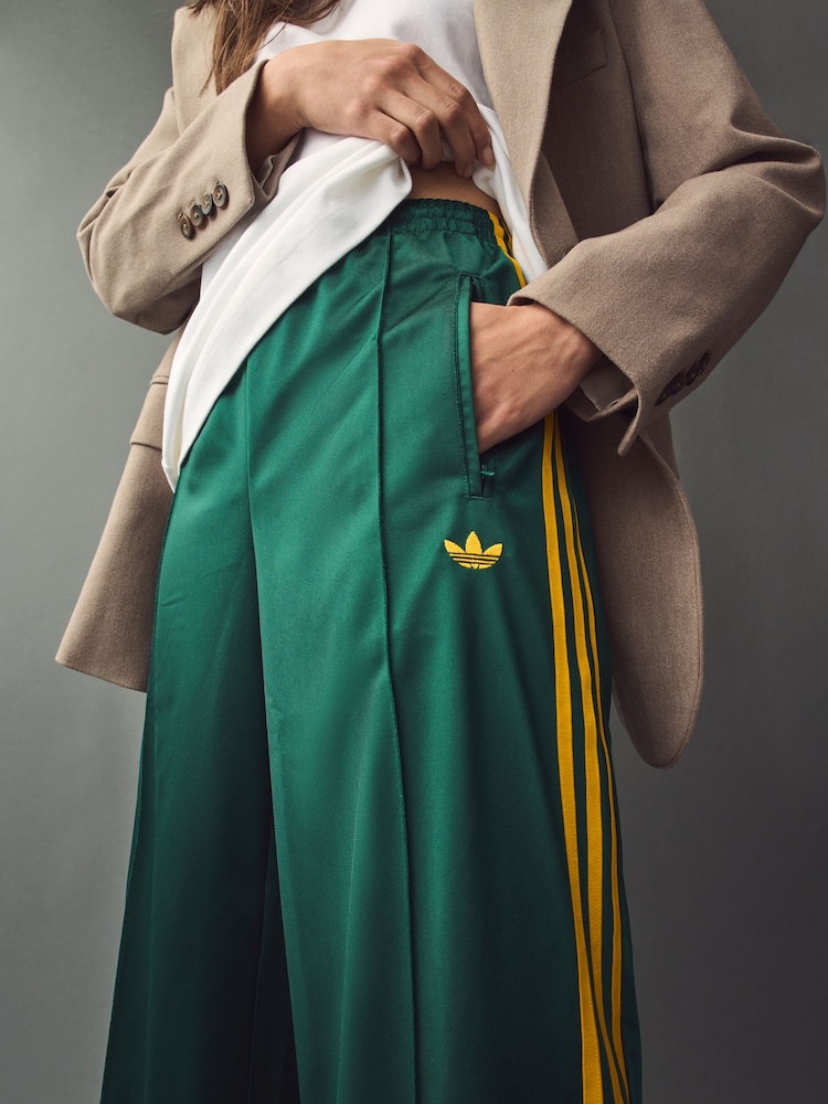 Groen - adidas Firebird 3 Stripe Straight Trackpants - Image 4 of 5