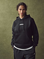 Sudadera de polar con diseño lineal y capucha de adidas - Imagen 1 de 6