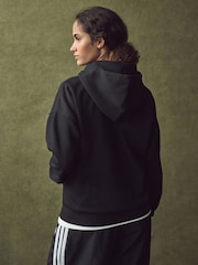 Sudadera de polar con diseño lineal y capucha de adidas - Imagen 2 de 6