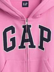 Gap Light Pink Vintage Soft Oversized Logo Zip-Up Hoodie - Image 2 of 3