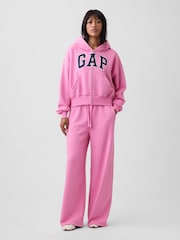 Gap Light Pink Vintage Soft Oversized Logo Zip-Up Hoodie - Image 3 of 3