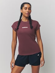 adidas Red Essentials Single Jersey T-Shirt - Image 1 of 5