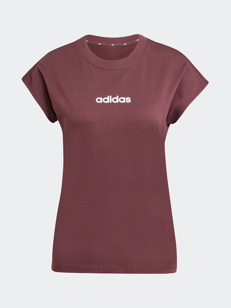 adidas Red Essentials Single Jersey T-Shirt - Image 5 of 5