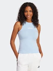 adidas Blue Linear Tank Top - Image 5 of 10