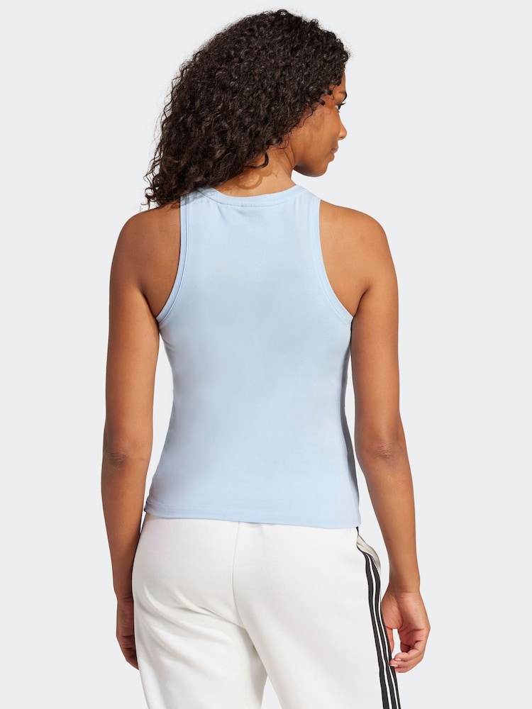 adidas Blue Linear Tank Top - Image 6 of 10