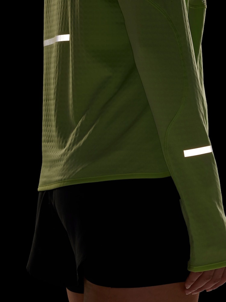 adidas Green Ultra Hi Vis Long Sleeve T-Shirt - Image 5 of 6