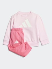 adidas Pink Essentials Logo Tracksuit - Image 1 of 7