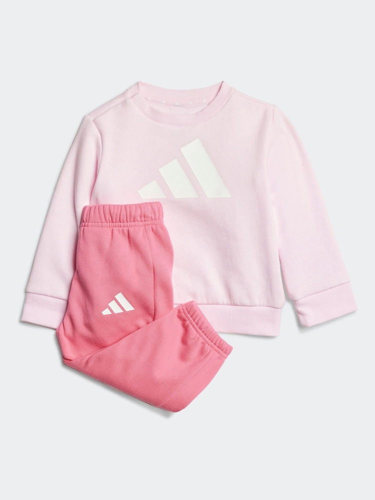 adidas Pink Essentials Logo Tracksuit - Image 1 of 7