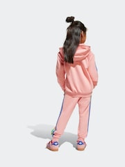 adidas Pink 3 Stripe Tracksuit - Image 3 of 9