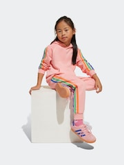 adidas Pink 3 Stripe Tracksuit - Image 4 of 9