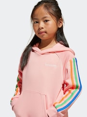 adidas Pink 3 Stripe Tracksuit - Image 5 of 9