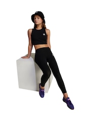 adidas originals Black Ribbed Crop Vest - Image 3 of 6
