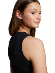 adidas originals Black Ribbed Crop Vest - Image 5 of 6