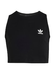 adidas originals Black Ribbed Crop Vest - Image 6 of 6