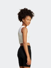 adidas originals White Ribbed Crop Vest - Image 2 of 6