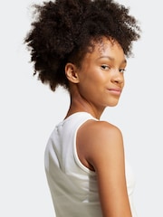 adidas originals White Ribbed Crop Vest - Image 4 of 6