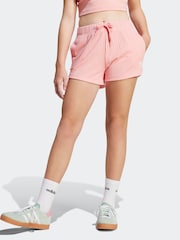adidas originals Pink Ribbed Shorts - Image 1 of 6