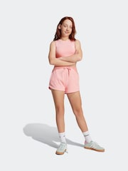 adidas originals Pink Ribbed Shorts - Image 3 of 6