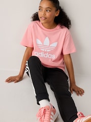 adidas originals Pink Trefoil 100% Cotton T-Shirt - Image 4 of 6