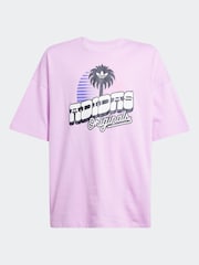 adidas originals Pink Graphic Logo T-Shirt - Image 1 of 1