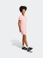 adidas Originals Pink Ribbed Dress - Image 3 of 6