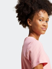 adidas Originals Pink Ribbed Dress - Image 5 of 6