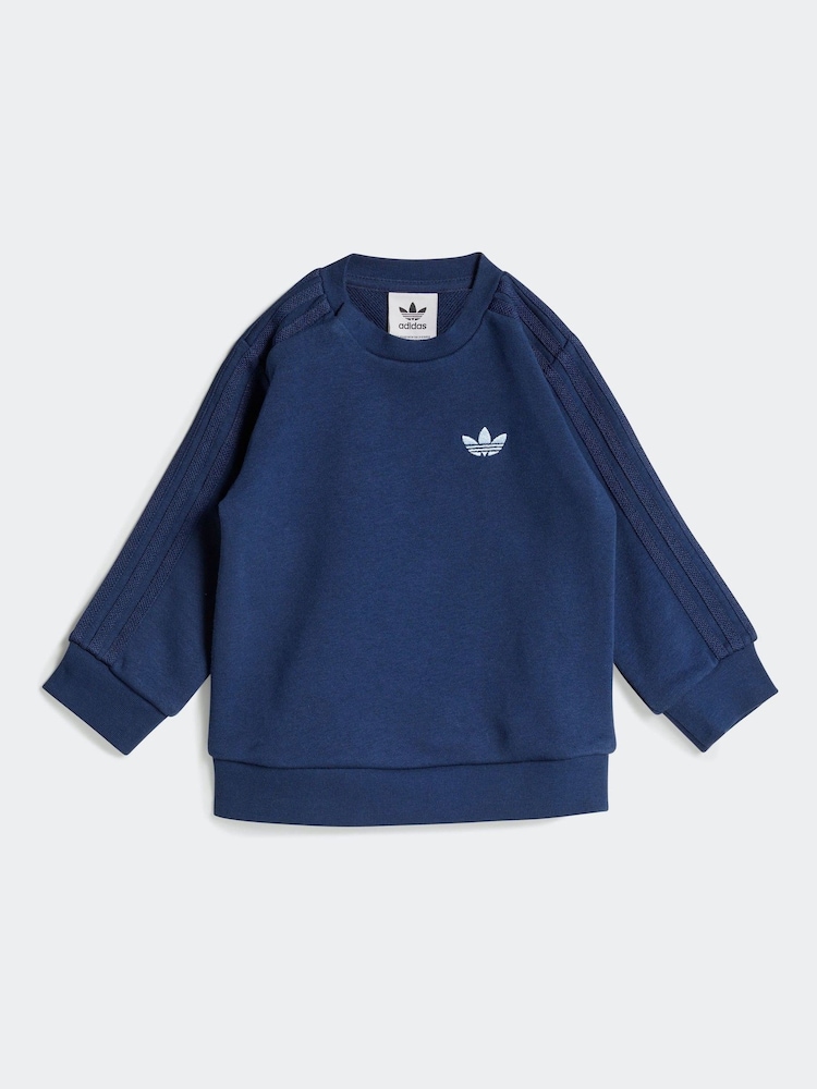 adidas originals Blue Denim Crew Set - Image 2 of 7