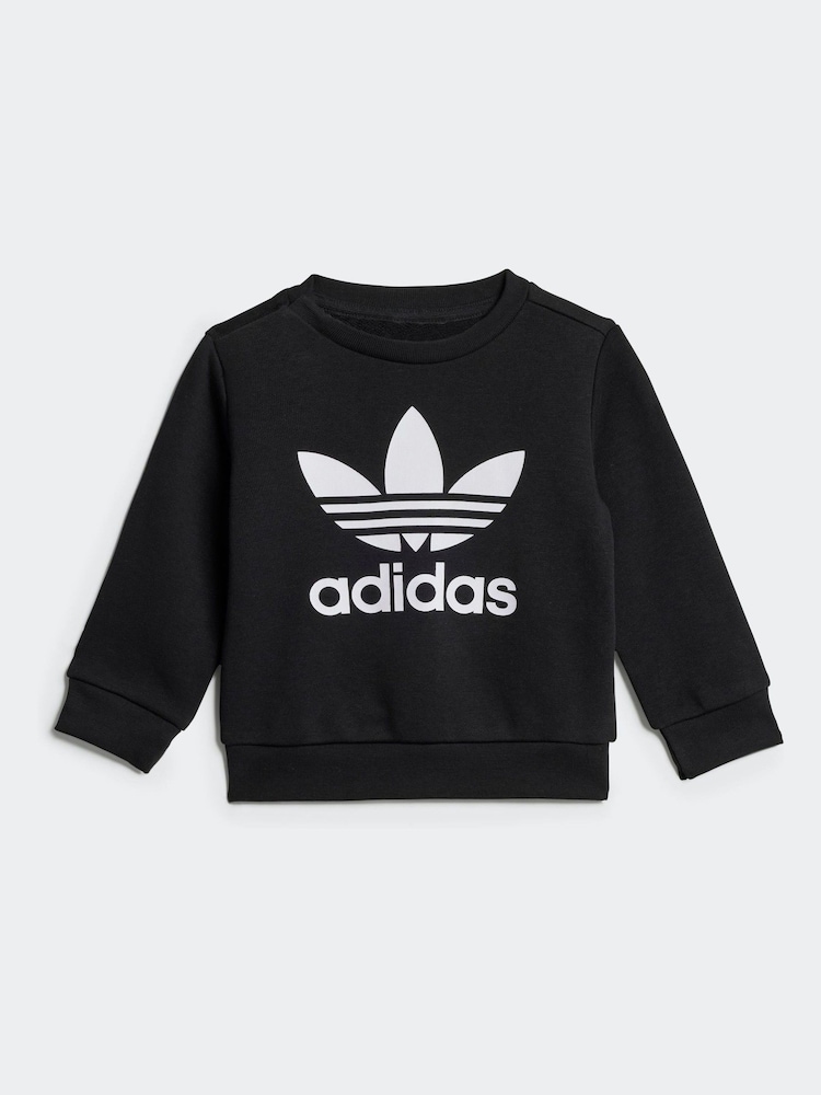 Negro - adidas Originals Infant Sweatshirt and Joggers Set - Imagen 2 de 7