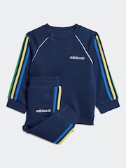 adidas originals Navy 3 Stripe Tracksuit - Image 1 of 7