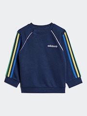 adidas originals Navy 3 Stripe Tracksuit - Image 2 of 7