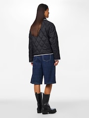 PIECES Black Contrast Stitch Detail Jacket - Image 2 of 6