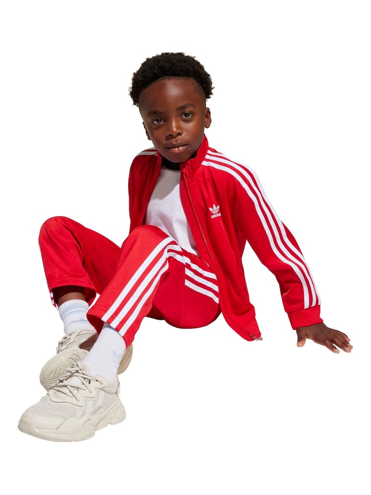 adidas originals Red Adicolor Firebird Tracksuit - Image 6 of 9