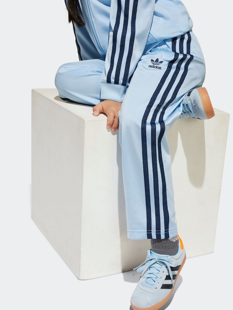 adidas originals Blue Adicolor Firebird Tracksuit - Image 4 of 10