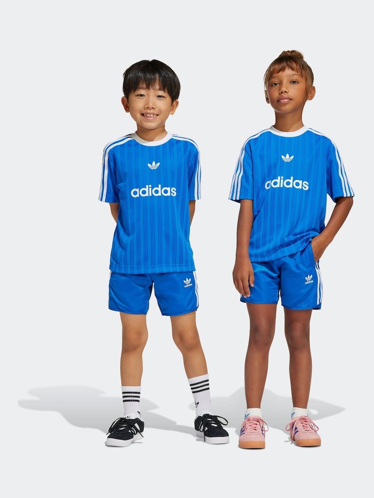 adidas originals Blue Football Shorts and T-Shirt Set - Image 1 of 10