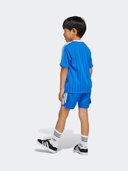 adidas originals Blue Football Shorts and T-Shirt Set - Image 4 of 10