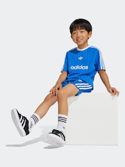 adidas originals Blue Football Shorts and T-Shirt Set - Image 5 of 10
