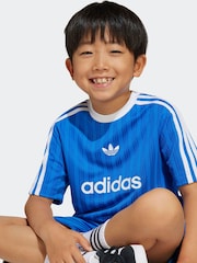 adidas originals Blue Football Shorts and T-Shirt Set - Image 6 of 10